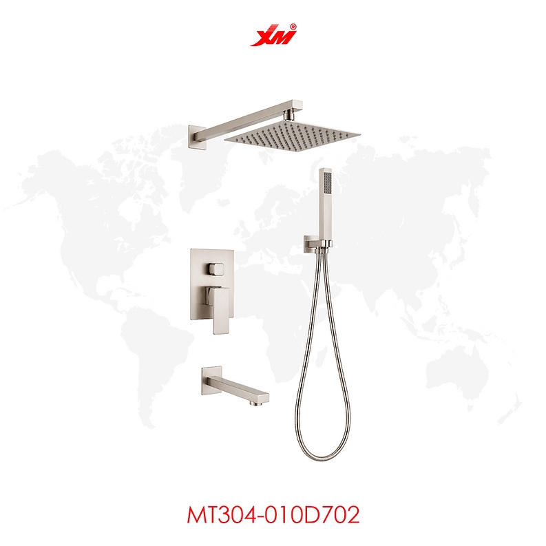 Mezcladora para Ducha monocomando acero satin- MT304-010D702 Ferrobell
