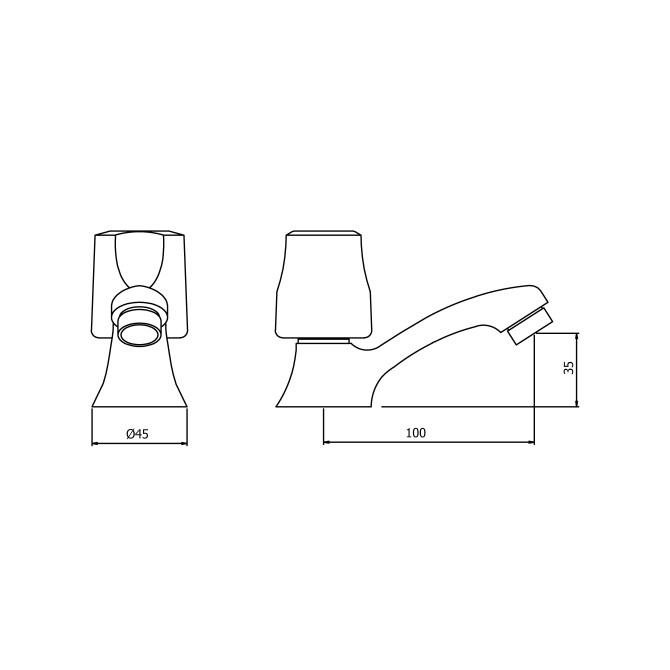 Llave para lavatorio avante hecho en bronce 531C3000 VAINSA